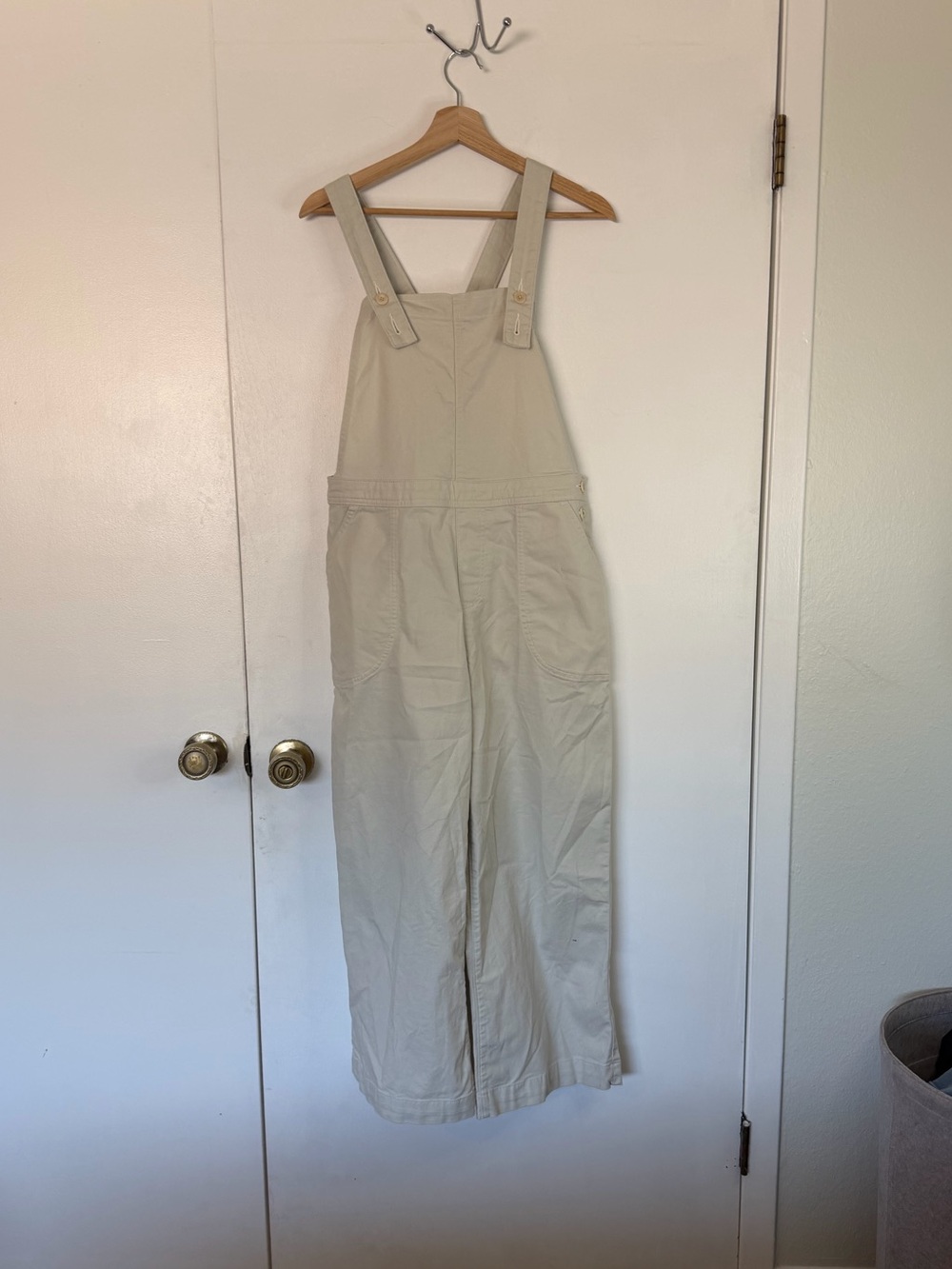 Patagonia cream colored overalls